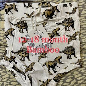 12-18 month NWT Dino Bloomers, Bamboo Fabric, Kate Quinn
